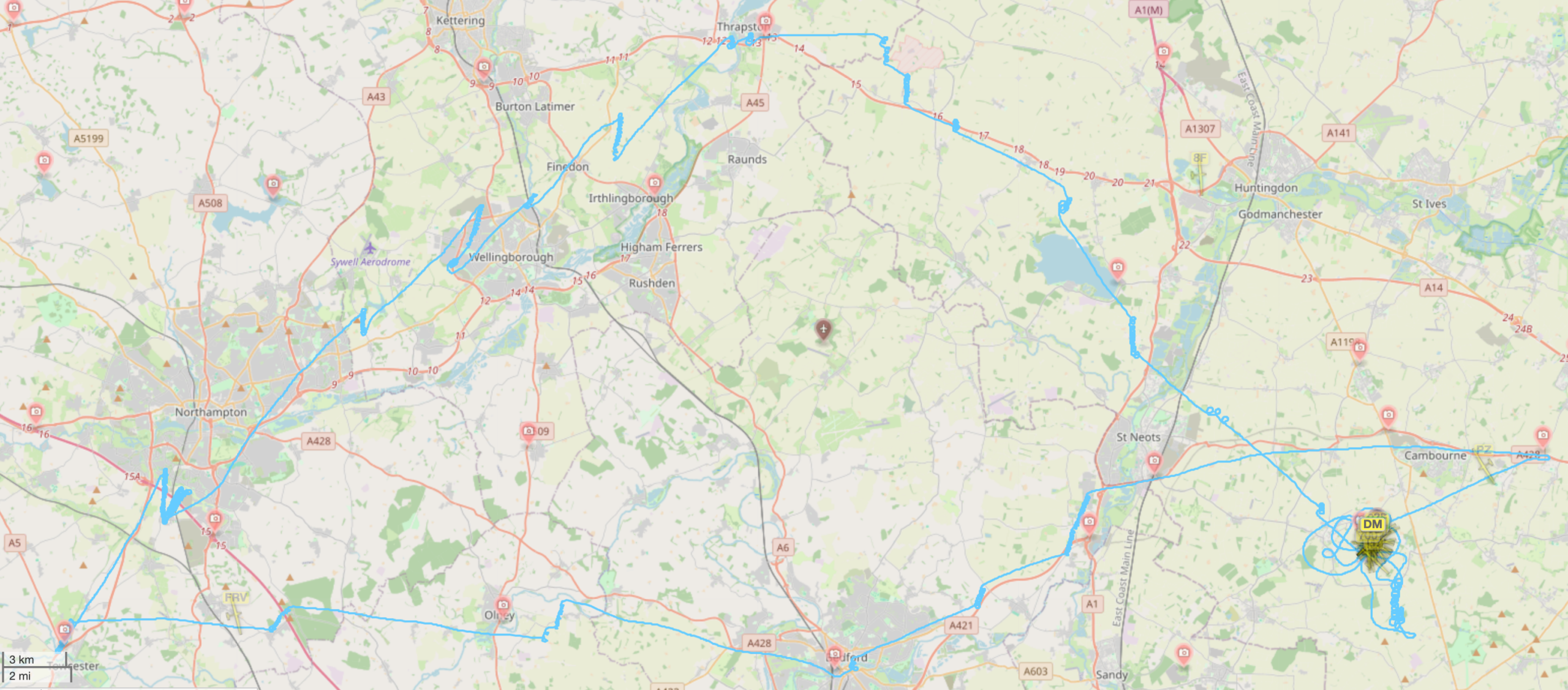DM route trace